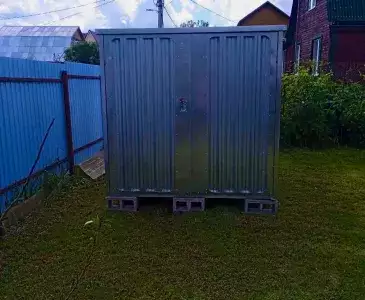 Секционный хозблок для хранения вещей в цинковом цвете в СНТ Станкостроитель, г.о. Клин, МО